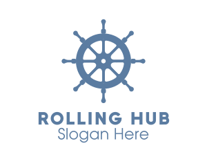 Ship Wheel Helm logo design