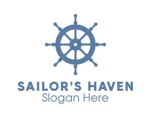 Ship Wheel Helm logo design