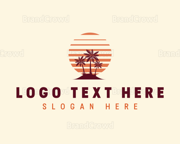 Tropical Island Summer Logo