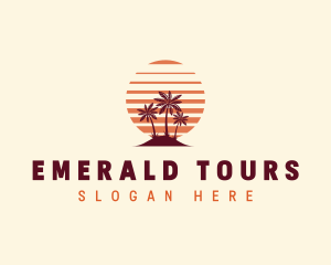 Tropical Island Summer logo design