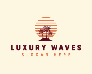 Tropical Island Summer logo design