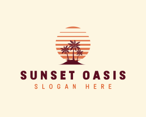 Tropical Island Summer logo design