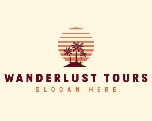 Tropical Island Summer logo design