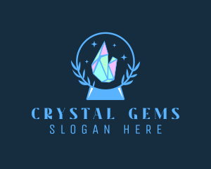 Crystal Ball Diamond  logo design