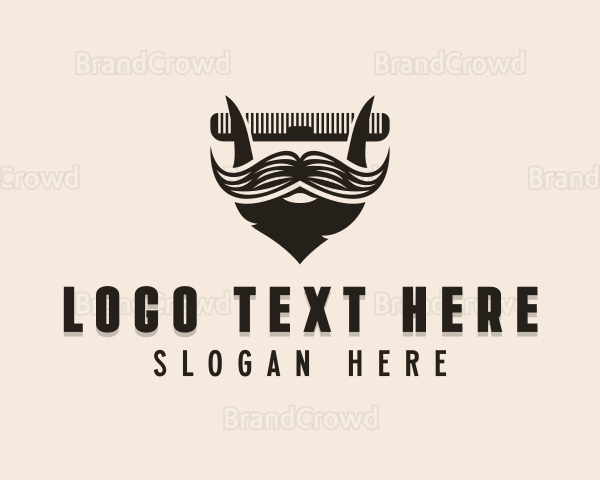 Beard Grooming Barbershop Logo