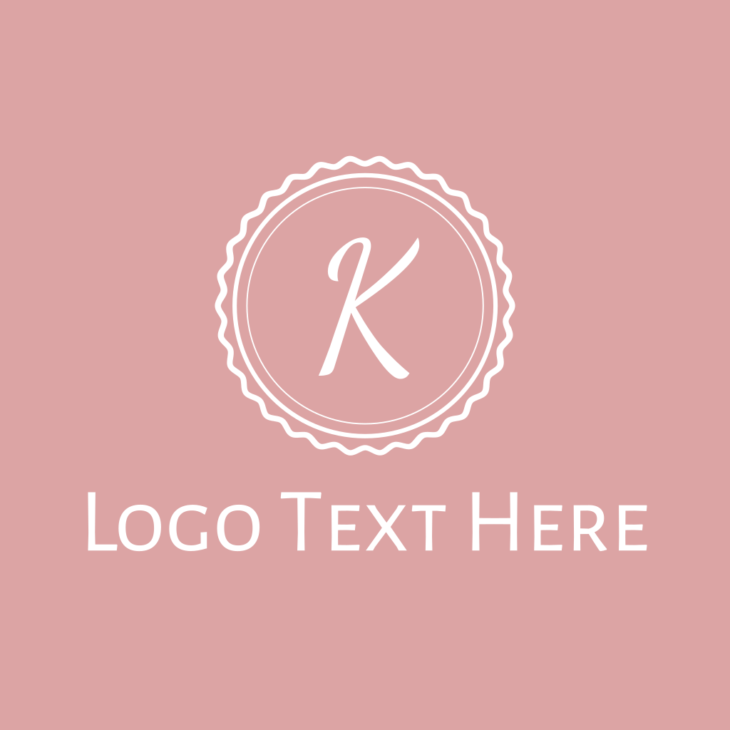 Pink K Stamp Logo | BrandCrowd Logo Maker