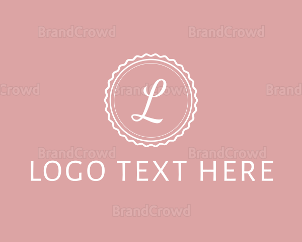 Feminine Cursive Stamp Logo