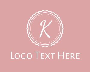 Rose Gold - Pink K Stamp logo design