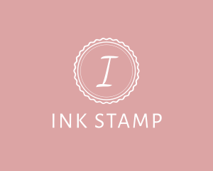 Feminine Cursive Stamp  logo design