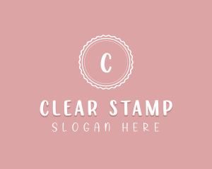 Feminine Cursive Stamp  logo design