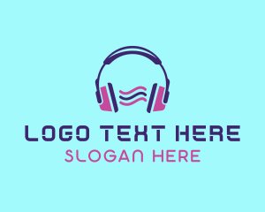 Nightclub - Headphones Audio Sound logo design