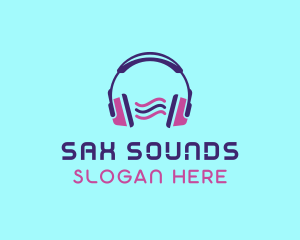 Headphones Audio Sound logo design