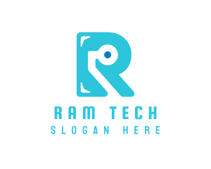 Tech Letter R logo design