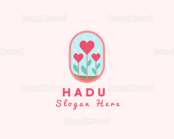 Heart Flowers Garden Logo