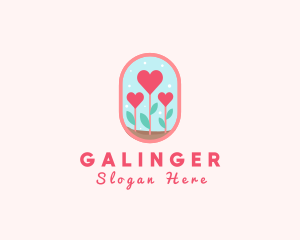 Heart Flowers Garden Logo