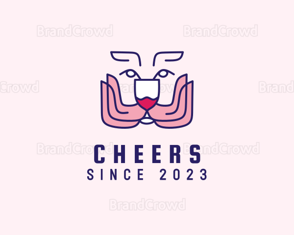 Wine Glass Bunny Logo