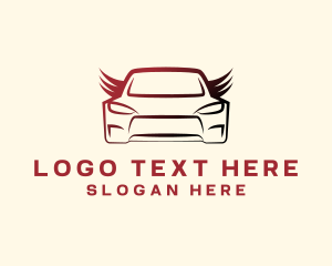 Transport - Auto Car Wings logo design