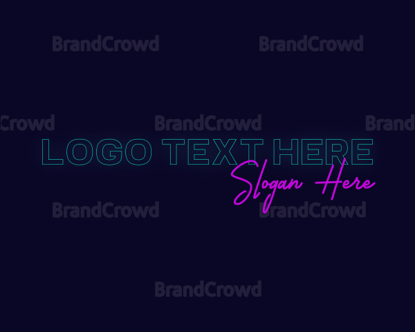 Neon Outlined Business Logo