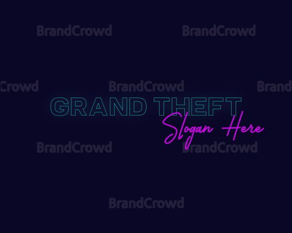 Neon Outlined Business Logo