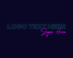 Neon Outlined Business Logo