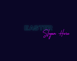 Party - Neon Outlined Business logo design