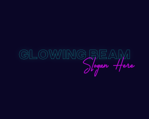 Neon Outlined Business logo design