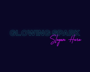 Neon Outlined Business logo design