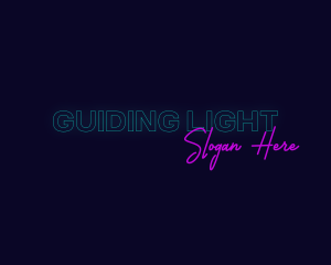 Neon Outlined Business logo design