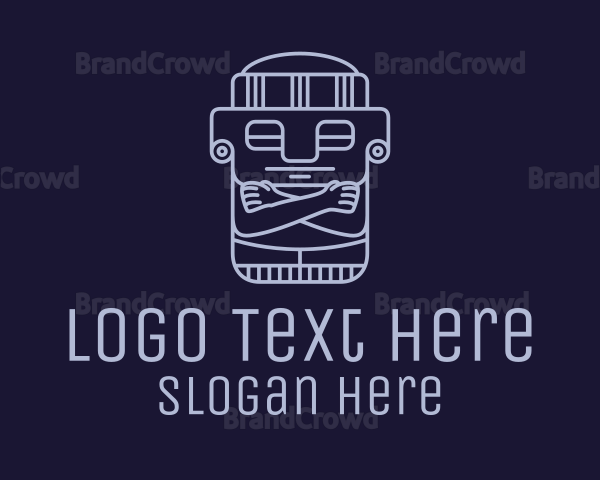 Aztec Burial Sculpture Logo