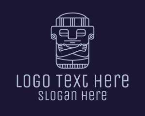 Historical - Aztec Burial Sculpture logo design