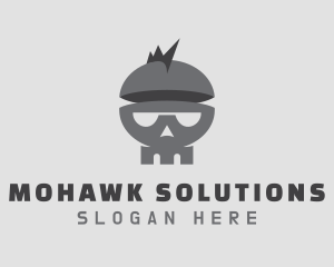 Mohawk - Hip Hop Skull Mohawk logo design