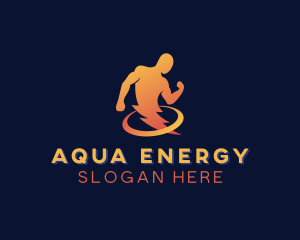 Lightning Human Energy logo design