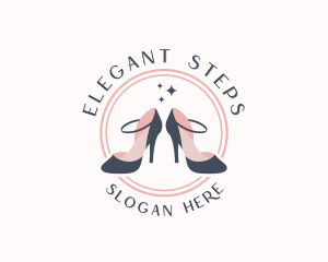 Stylish Ankle Strap Heels  logo design