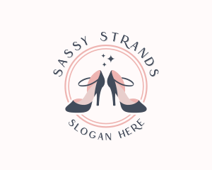 Stylish Ankle Strap Heels  logo design