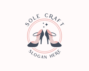 Stylish Ankle Strap Heels  logo design