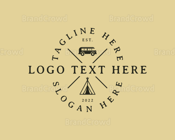 Outdoor Camping Van Tent Logo