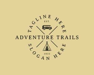 Outdoor Camping Van Tent logo design