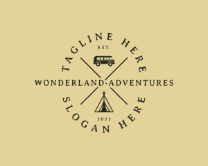 Outdoor Camping Van Tent logo design