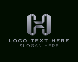 Greyscale - Luxury Letter H logo design