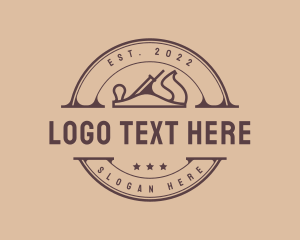 Hand Planer - Planer Carpentry Badge logo design