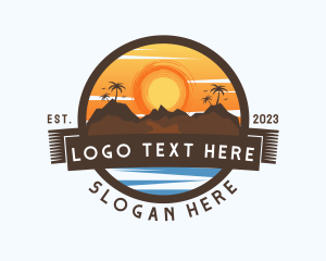 Sunset - Nature Sunset Travel logo design