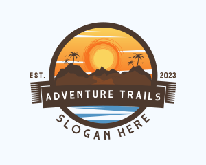 Nature Sunset Travel logo design