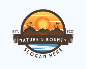 Nature Sunset Travel logo design