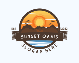 Nature Sunset Travel logo design