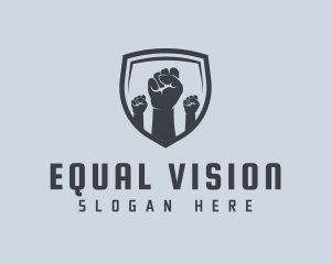 Equality - Shield Fists Protest logo design