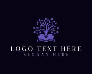Library - Book Information Tree logo design