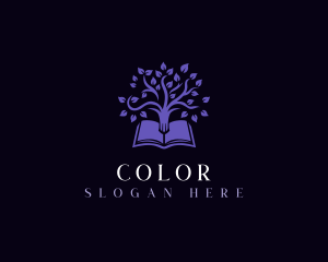 Learning - Book Information Tree logo design