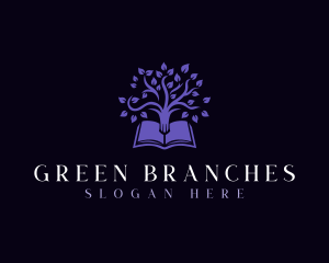 Branches - Book Information Tree logo design