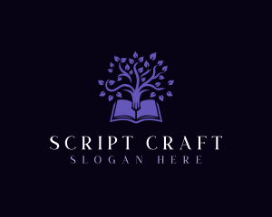 Screenwriter - Book Information Tree logo design