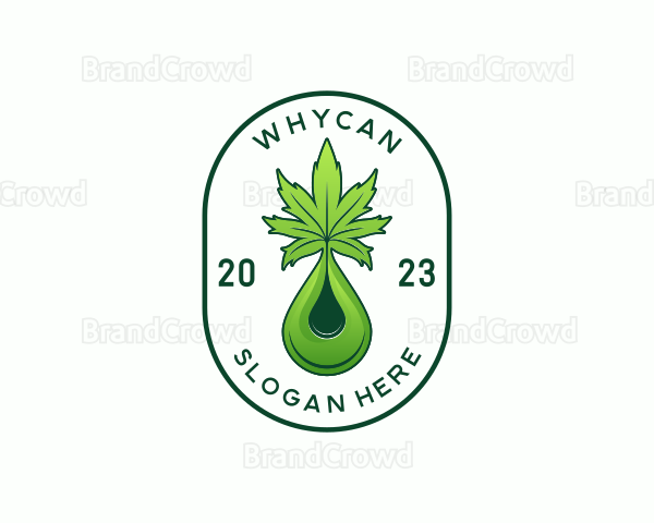 Cannabis Liquid Droplet Logo